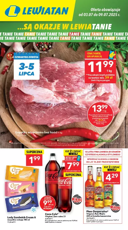 LEWIATAN - gazetka promocyjna Są okazje w Lewiatanie – woj. lubelskie od czwartku 03.07 do środy 09.07