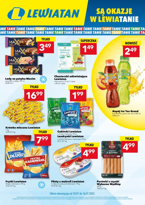 LEWIATAN - gazetka promocyjna Są okazje w Lewiatanie od czwartku 10.07 do środy 16.07