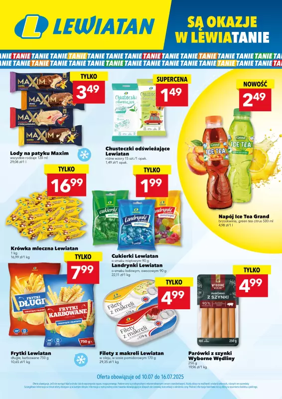 LEWIATAN - gazetka promocyjna Są okazje w Lewiatanie od czwartku 10.07 do środy 16.07