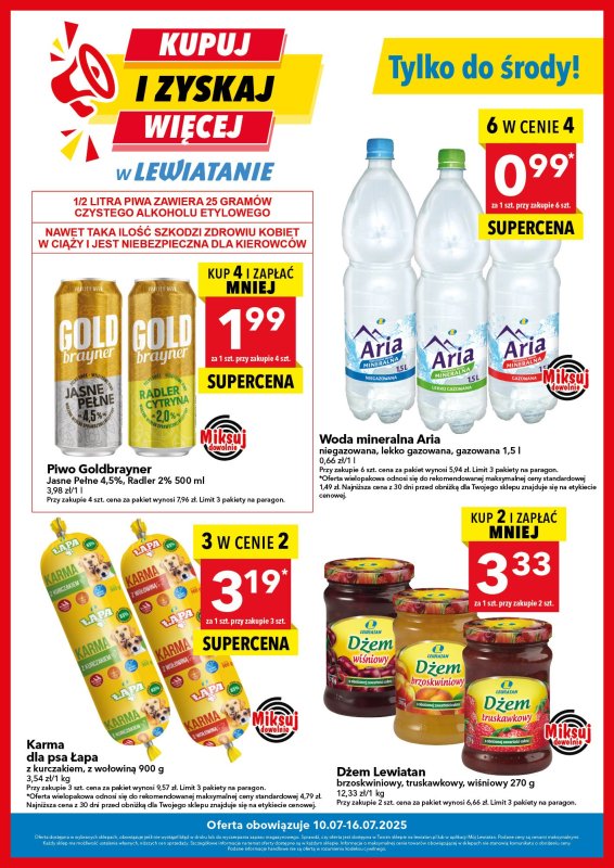 LEWIATAN - gazetka promocyjna Kupuj i zyskaj więcej od czwartku 10.07 do środy 16.07
