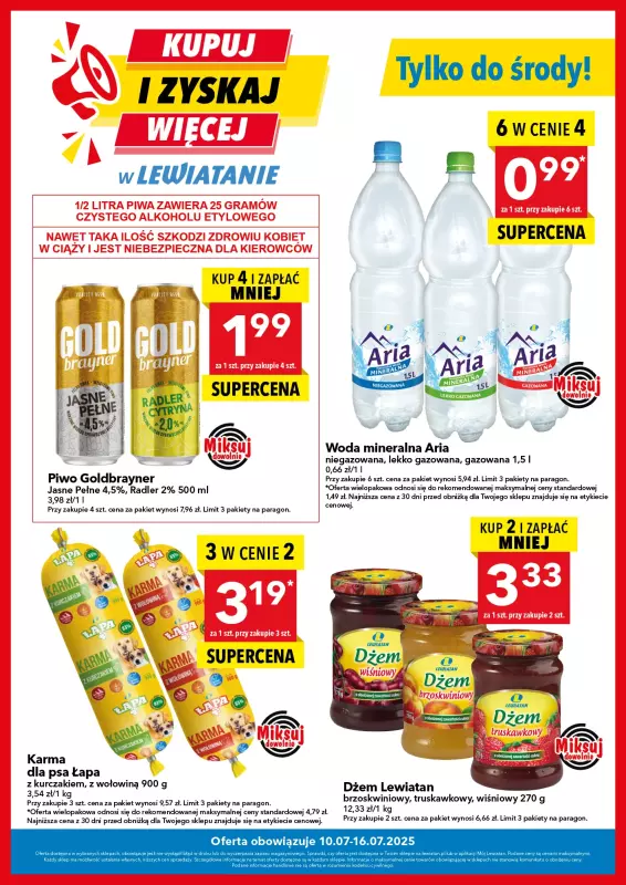 LEWIATAN - gazetka promocyjna Kupuj i zyskaj więcej od czwartku 10.07 do środy 16.07
