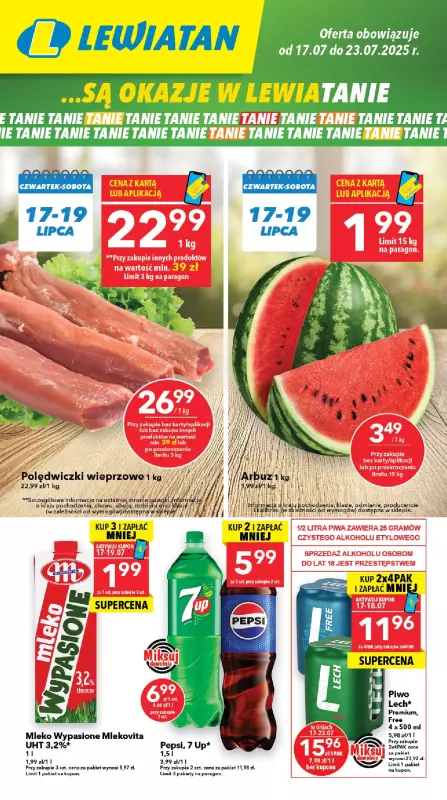 LEWIATAN - gazetka promocyjna Są okazje w Lewiatanie – woj. lubelskie od czwartku 17.07 do środy 23.07
