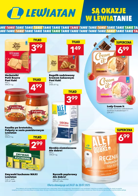 LEWIATAN - gazetka promocyjna Są okazje w Lewiatanie od czwartku 24.07 do środy 30.07