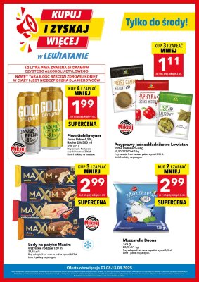 LEWIATAN - gazetka promocyjna Kupuj i zyskaj więcej  do środy 13.08