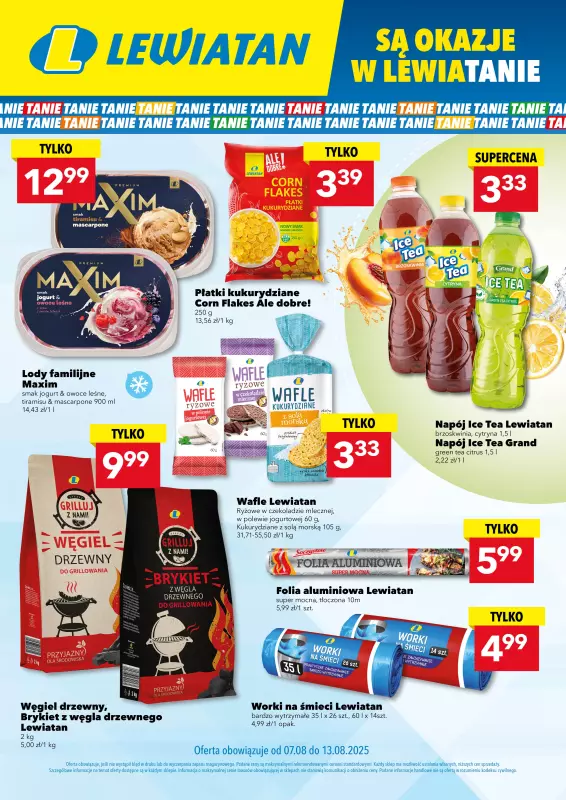 LEWIATAN - gazetka promocyjna Są okazje w Lewiatanie  do środy 13.08