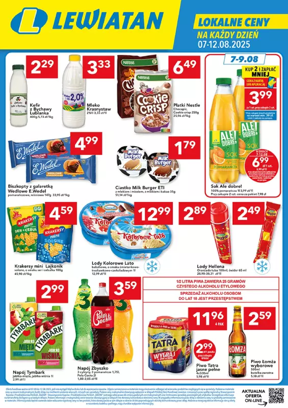 LEWIATAN - gazetka promocyjna Są okazje w Lewiatanie – woj. Lubelskie od czwartku 07.08 do wtorku 12.08