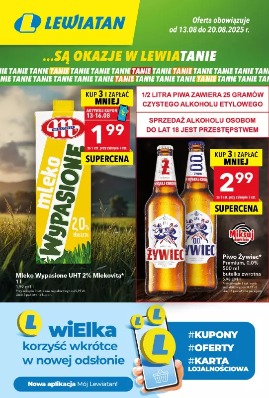LEWIATAN - gazetka promocyjna Są okazje w Lewiatanie od środy 13.08 do środy 20.08