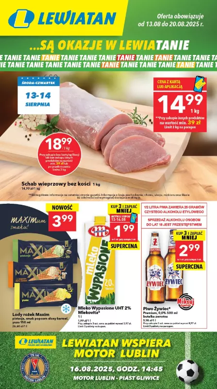 LEWIATAN - gazetka promocyjna Są okazje w Lewiatanie – woj. lubelskie od środy 13.08 do środy 20.08
