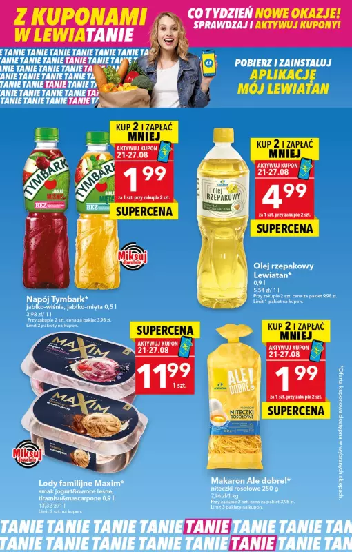 LEWIATAN - gazetka promocyjna Z kuponami w Lewiatanie  