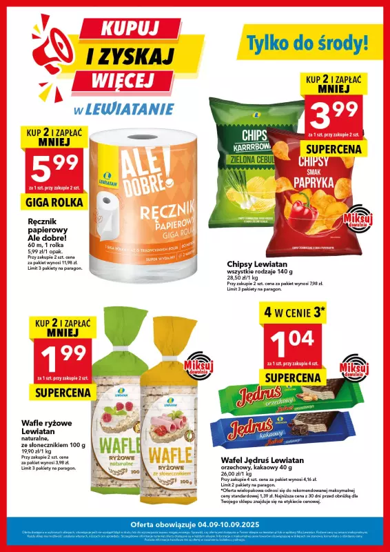 LEWIATAN - gazetka promocyjna Kupuj i zyskaj więcej od czwartku 04.09 do środy 10.09