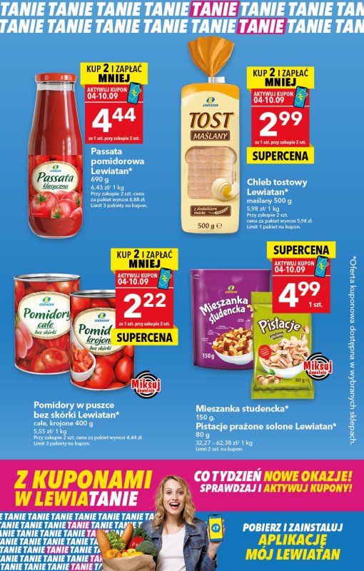 LEWIATAN - gazetka promocyjna Z kuponami w Lewiatanie od czwartku 04.09 do środy 10.09