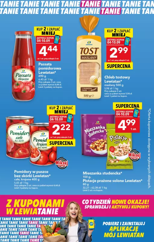 LEWIATAN - gazetka promocyjna Z kuponami w Lewiatanie od czwartku 04.09 do środy 10.09