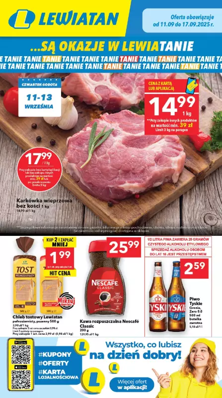 LEWIATAN - gazetka promocyjna Są okazje w Lewiatanie – woj. lubelskie od czwartku 11.09 do środy 17.09