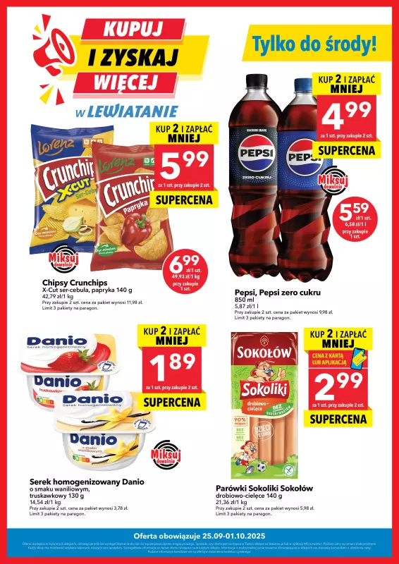 LEWIATAN - gazetka promocyjna Kupuj i zyskaj więcej od czwartku 25.09 do środy 01.10