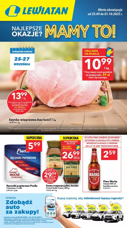 LEWIATAN - gazetka promocyjna Są okazje w Lewiatanie – woj. lubelskie od czwartku 25.09 do środy 01.10