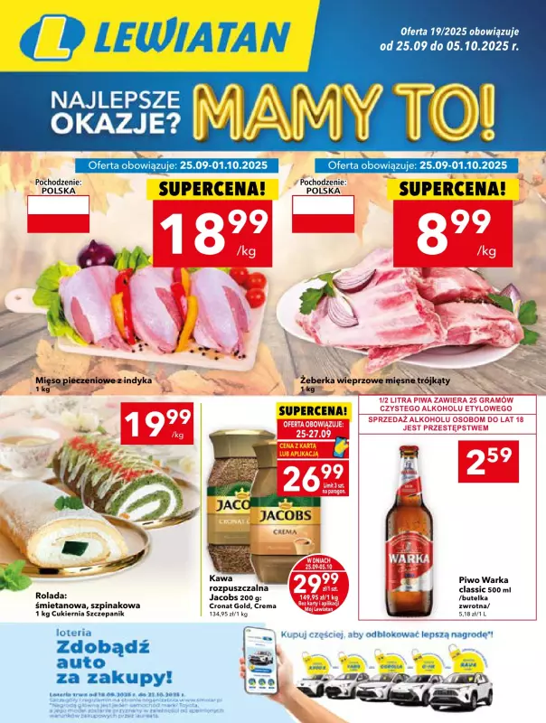 LEWIATAN - gazetka promocyjna Są okazje w Lewiatanie – woj. świętokrzyskie od czwartku 25.09 do niedzieli 05.10
