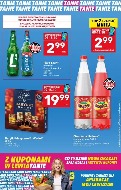 LEWIATAN - gazetka promocyjna Z kuponami w Lewiatanie od czwartku 09.10 do środy 15.10 - strona 2