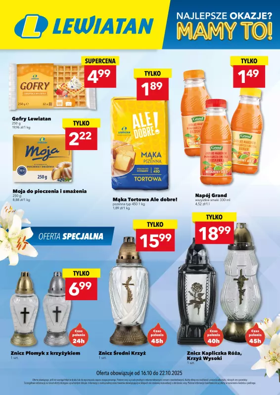 LEWIATAN - gazetka promocyjna Najlepsze okazje? MAMY TO w Lewiatanie od czwartku 16.10 do środy 22.10