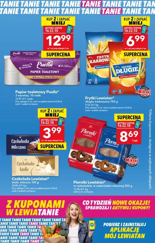 LEWIATAN - gazetka promocyjna Z kuponami w Lewiatanie od czwartku 16.10 do środy 22.10