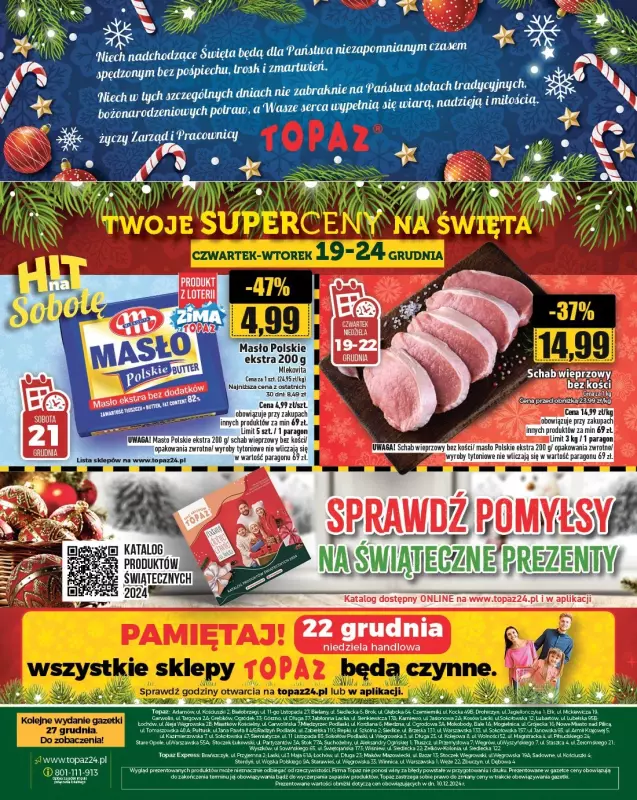 TOPAZ - gazetka promocyjna Gazetka od czwartku 19.12 do wtorku 24.12 - strona 32