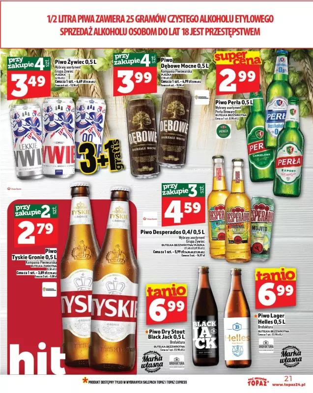 TOPAZ - gazetka promocyjna Gazetka od czwartku 06.02 do środy 12.02 - strona 21