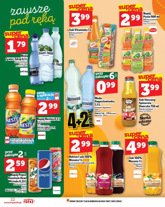 TOPAZ - gazetka promocyjna Gazetka od czwartku 06.02 do środy 12.02 - strona 22