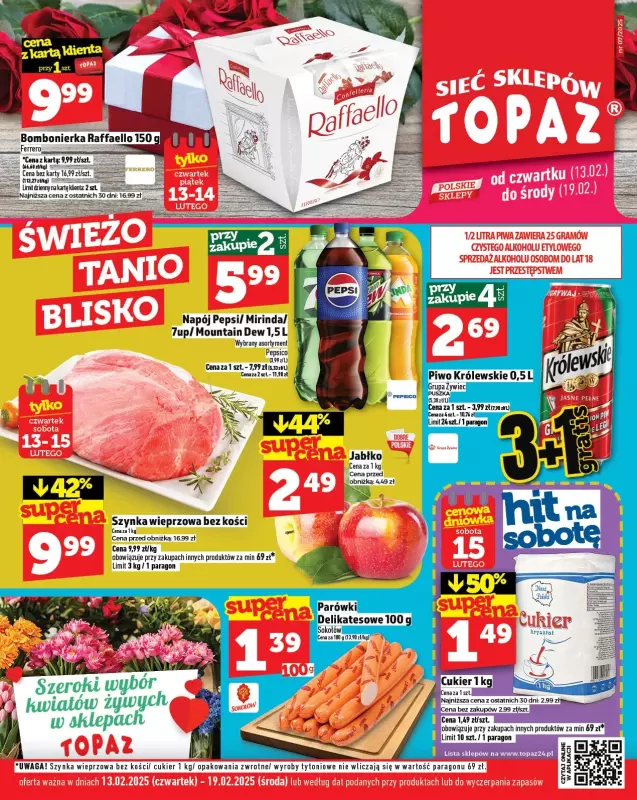 TOPAZ - gazetka promocyjna Gazetka od czwartku 13.02 do środy 19.02