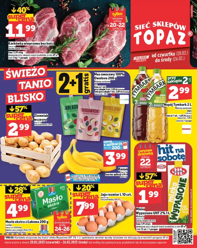 TOPAZ - gazetka promocyjna Gazetka od czwartku 20.02 do środy 26.02