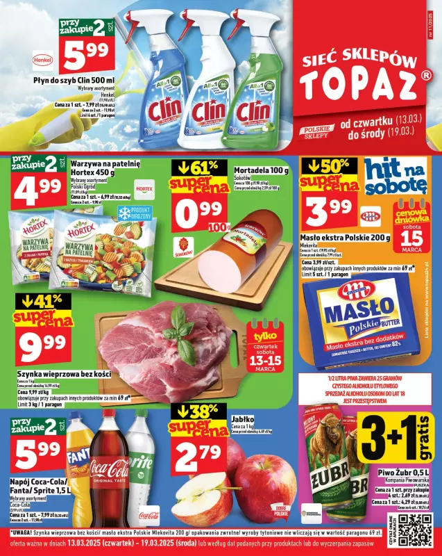 TOPAZ - gazetka promocyjna Gazetka od czwartku 13.03 do środy 19.03