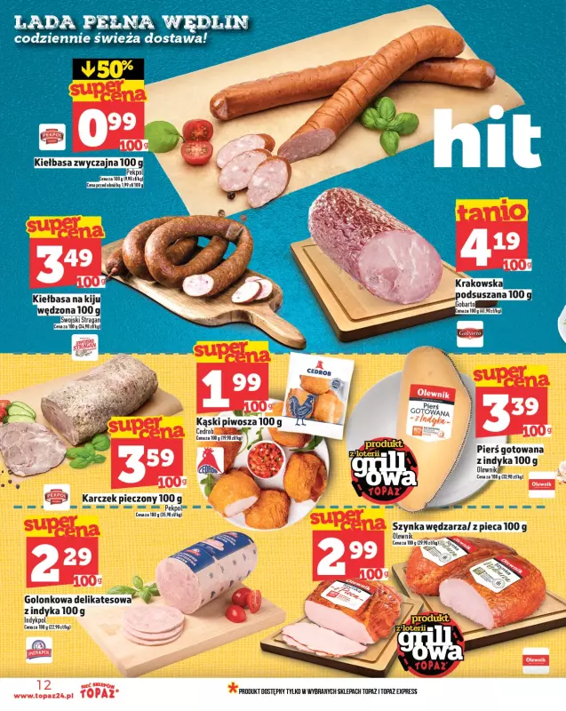 TOPAZ - gazetka promocyjna Gazetka od piątku 02.05 do środy 07.05 - strona 12