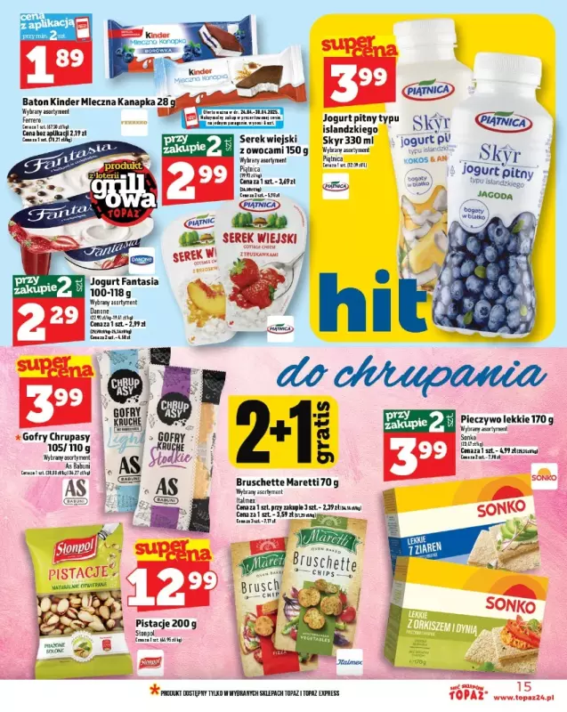TOPAZ - gazetka promocyjna Gazetka od czwartku 24.04 do środy 30.04 - strona 15