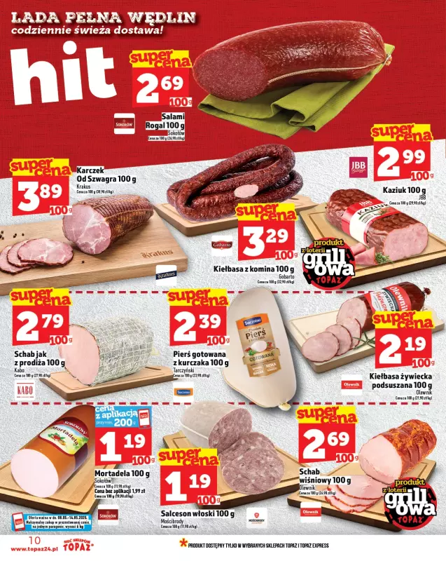 TOPAZ - gazetka promocyjna Gazetka od czwartku 08.05 do środy 14.05 - strona 10