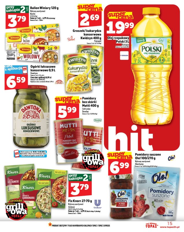 TOPAZ - gazetka promocyjna Gazetka od czwartku 08.05 do środy 14.05 - strona 15
