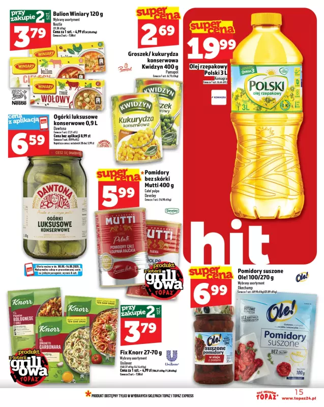 TOPAZ - gazetka promocyjna Gazetka od czwartku 08.05 do środy 14.05 - strona 15