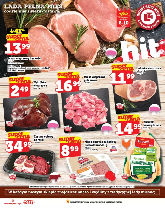 TOPAZ - gazetka promocyjna Gazetka od czwartku 08.05 do środy 14.05 - strona 6