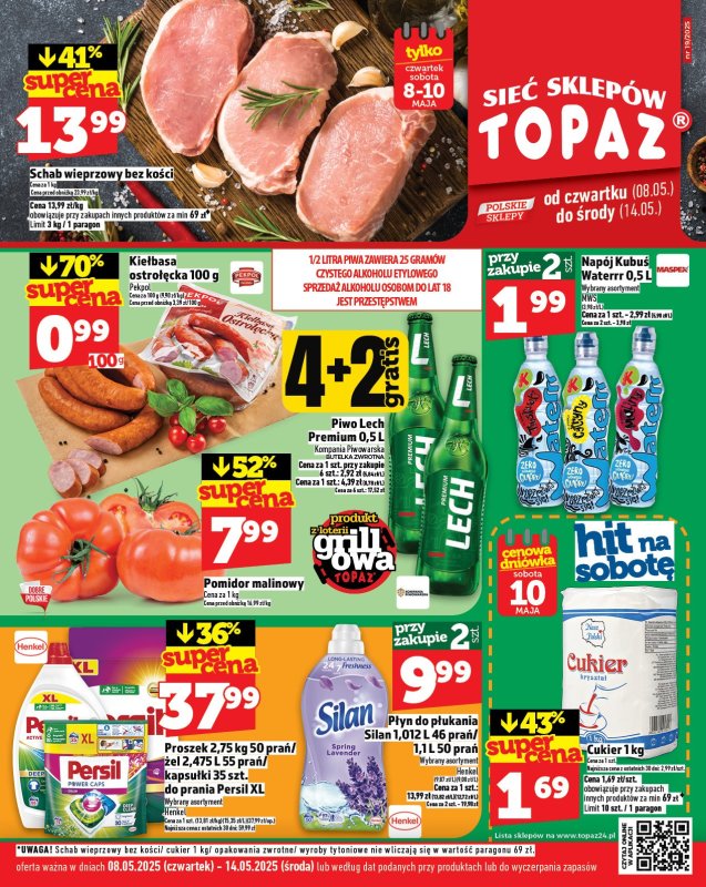 TOPAZ - gazetka promocyjna Gazetka od czwartku 08.05 do środy 14.05