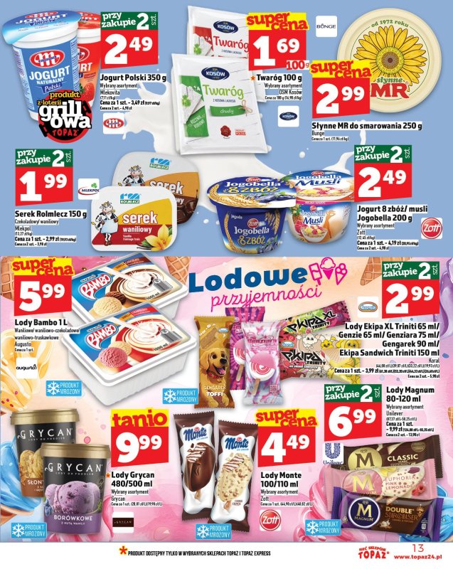 TOPAZ - gazetka promocyjna Gazetka od czwartku 08.05 do środy 14.05 - strona 13