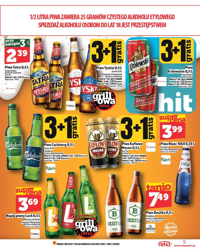 TOPAZ - gazetka promocyjna Gazetka od czwartku 15.05 do środy 21.05 - strona 5