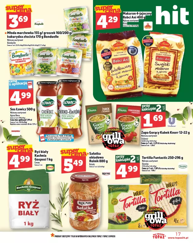 TOPAZ - gazetka promocyjna Gazetka od czwartku 15.05 do środy 21.05 - strona 17