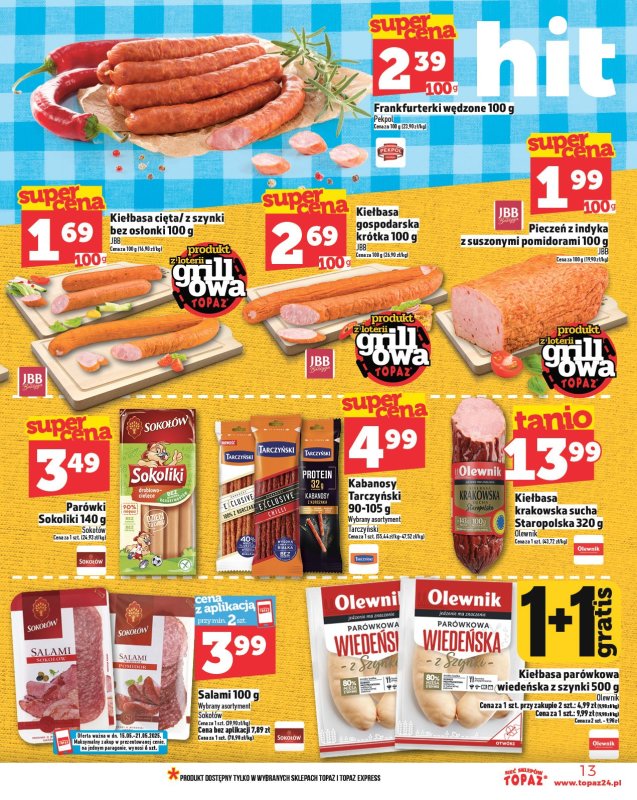 TOPAZ - gazetka promocyjna Gazetka od czwartku 15.05 do środy 21.05 - strona 13