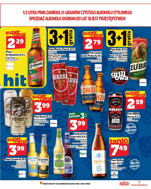 TOPAZ - gazetka promocyjna Gazetka od czwartku 22.05 do środy 28.05 - strona 9
