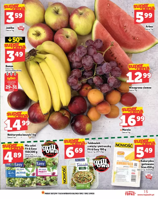 TOPAZ - gazetka promocyjna Gazetka od czwartku 29.05 do środy 04.06 - strona 15