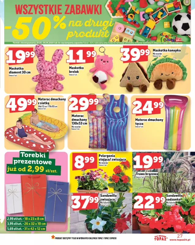 TOPAZ - gazetka promocyjna Gazetka od czwartku 29.05 do środy 04.06 - strona 27