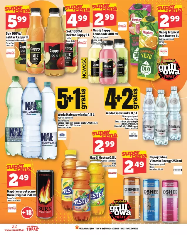 TOPAZ - gazetka promocyjna Gazetka od czwartku 29.05 do środy 04.06 - strona 22