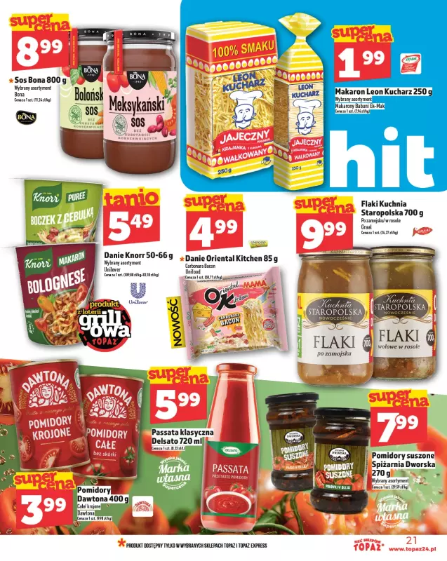 TOPAZ - gazetka promocyjna Gazetka od czwartku 29.05 do środy 04.06 - strona 21