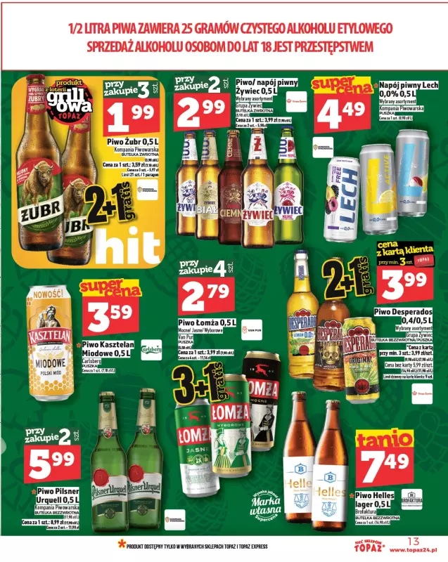 TOPAZ - gazetka promocyjna Gazetka od czwartku 29.05 do środy 04.06 - strona 13