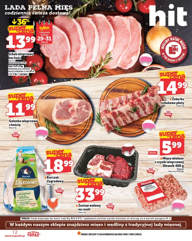 TOPAZ - gazetka promocyjna Gazetka od czwartku 29.05 do środy 04.06 - strona 12