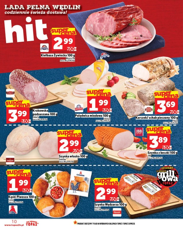 TOPAZ - gazetka promocyjna Gazetka od czwartku 05.06 do środy 11.06 - strona 10
