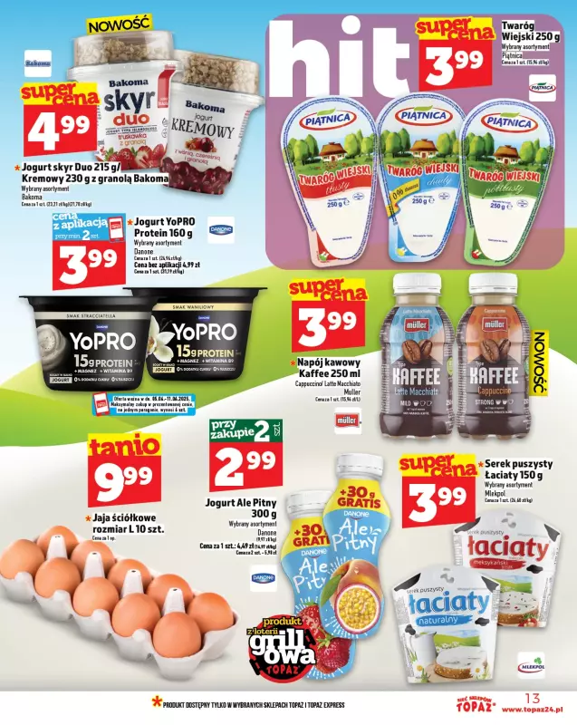 TOPAZ - gazetka promocyjna Gazetka od czwartku 05.06 do środy 11.06 - strona 13