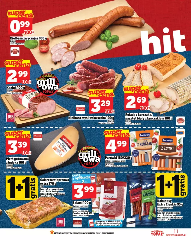 TOPAZ - gazetka promocyjna Gazetka od czwartku 05.06 do środy 11.06 - strona 11